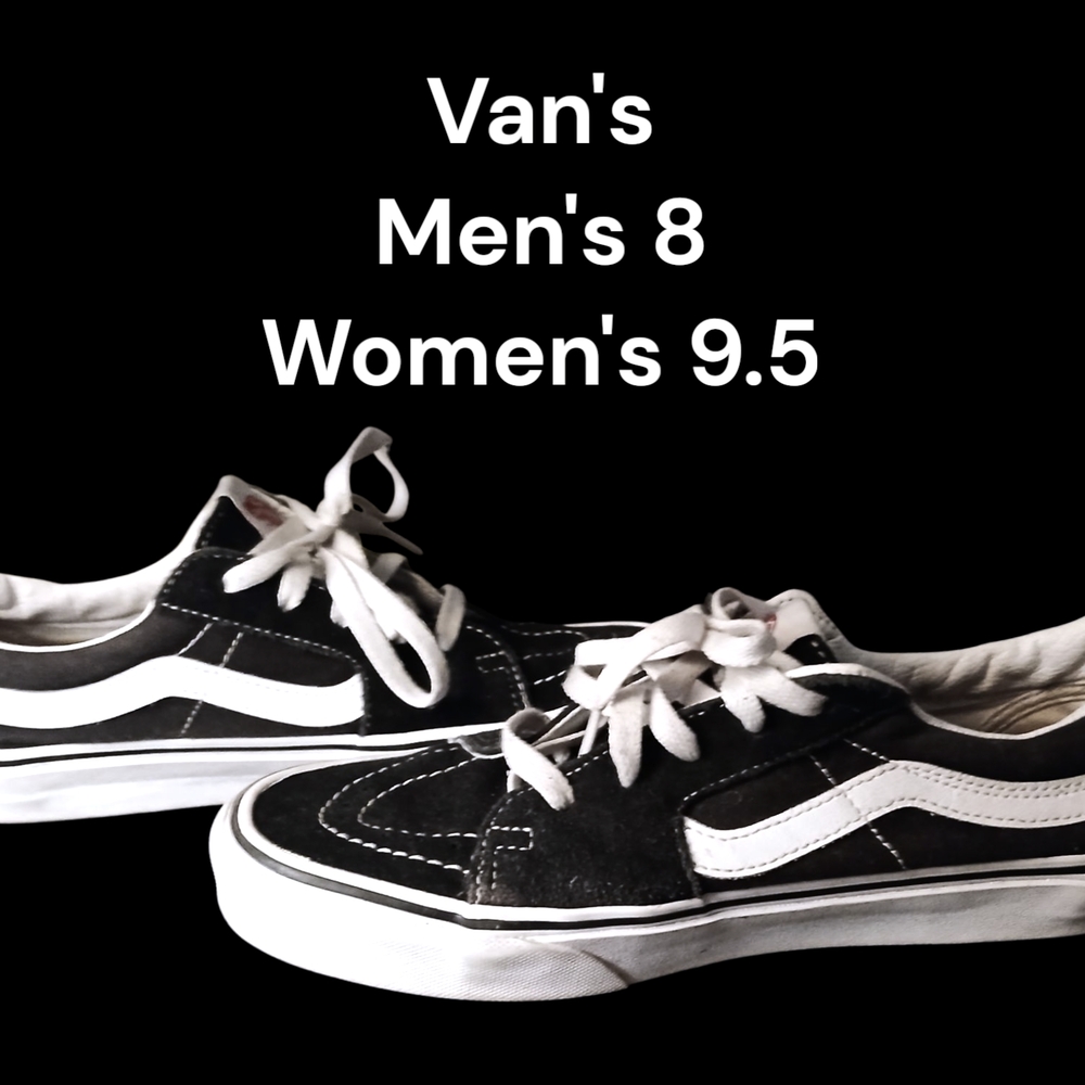 Vans Men's Black and White Sneakers